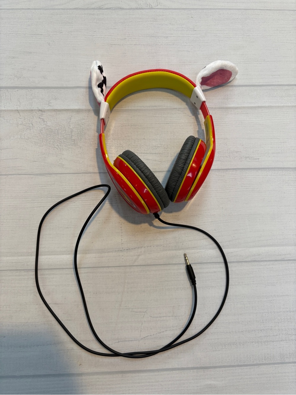 Paw Patrol Kids On-Ear Headphones in Red & Yellow with Animal Ear Accents
